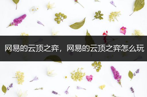 网易的云顶之弈，网易的云顶之弈怎么玩