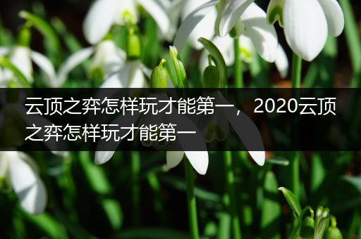 云顶之弈怎样玩才能第一，2020云顶之弈怎样玩才能第一