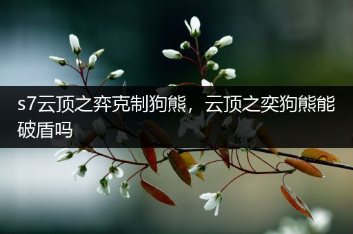 s7云顶之弈克制狗熊，云顶之奕狗熊能破盾吗
