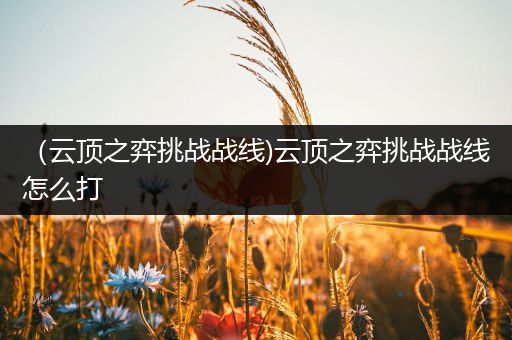 （云顶之弈挑战战线)云顶之弈挑战战线怎么打