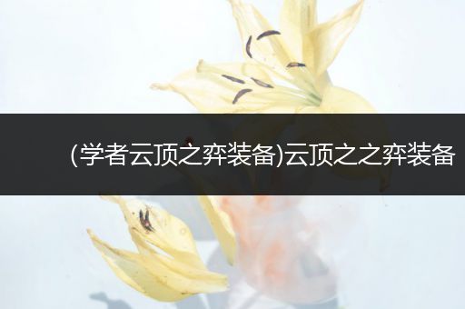 （学者云顶之弈装备)云顶之之弈装备