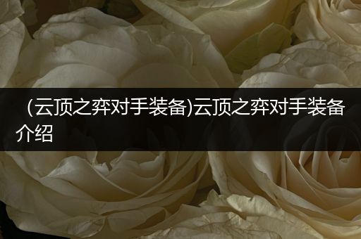 （云顶之弈对手装备)云顶之弈对手装备介绍