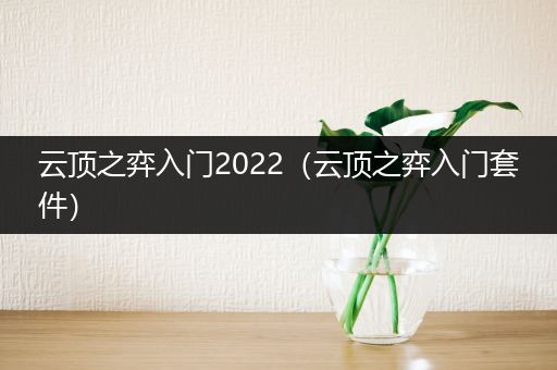 云顶之弈入门2022（云顶之弈入门套件）
