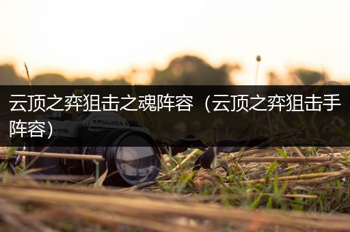 云顶之弈狙击之魂阵容（云顶之弈狙击手阵容）