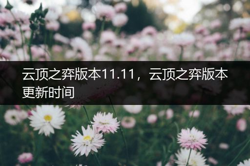 云顶之弈版本11.11，云顶之弈版本更新时间