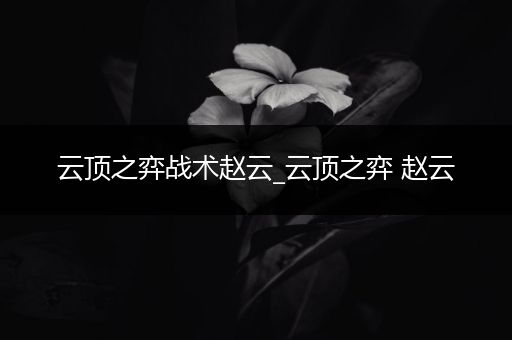 云顶之弈战术赵云_云顶之弈 赵云