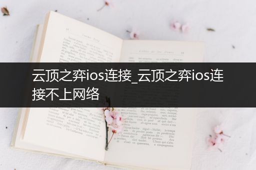 云顶之弈ios连接_云顶之弈ios连接不上网络