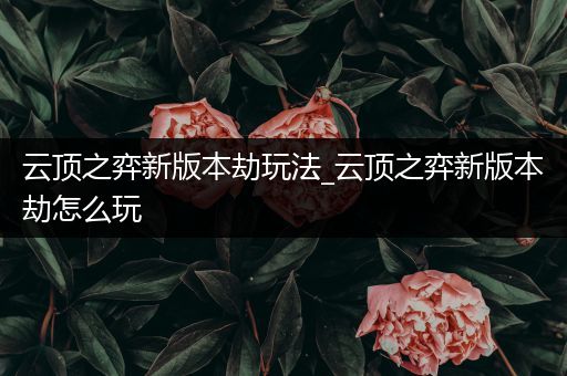云顶之弈新版本劫玩法_云顶之弈新版本劫怎么玩