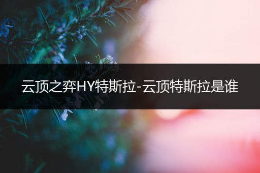 云顶之弈HY特斯拉-云顶特斯拉是谁