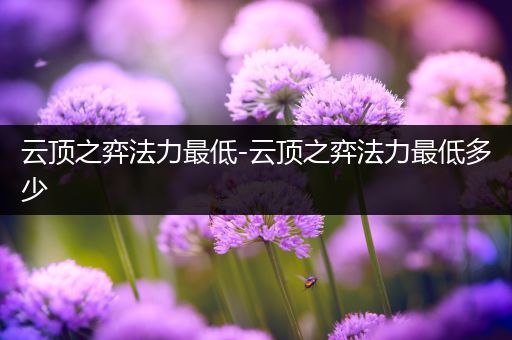 云顶之弈法力最低-云顶之弈法力最低多少