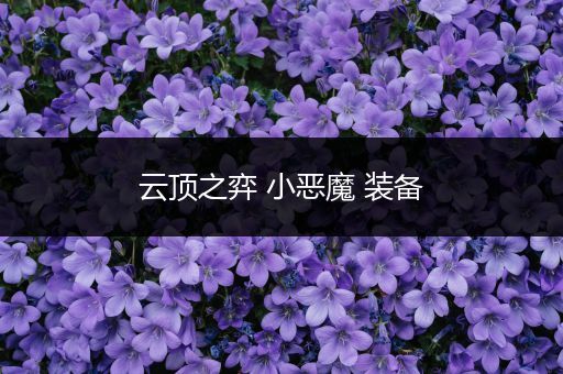 云顶之弈 小恶魔 装备