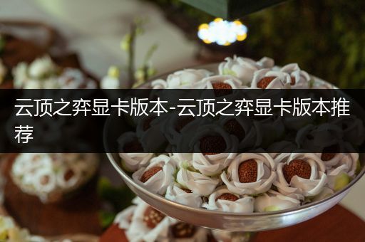 云顶之弈显卡版本-云顶之弈显卡版本推荐