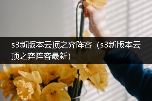 s3新版本云顶之弈阵容（s3新版本云顶之弈阵容最新）