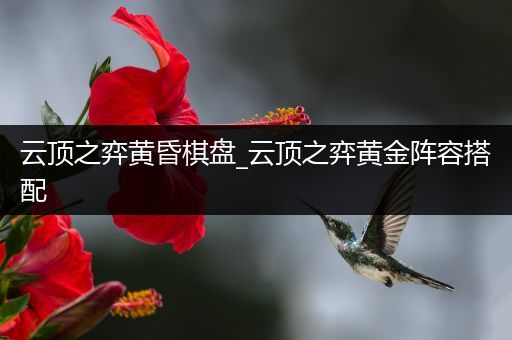 云顶之弈黄昏棋盘_云顶之弈黄金阵容搭配