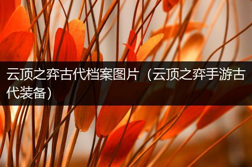 云顶之弈古代档案图片（云顶之弈手游古代装备）