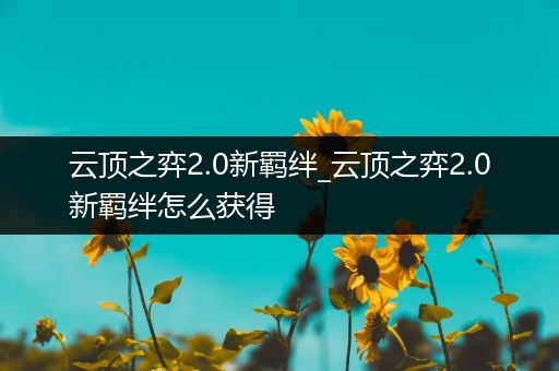 云顶之弈2.0新羁绊_云顶之弈2.0新羁绊怎么获得