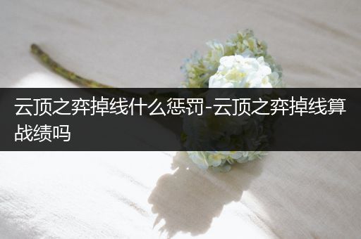 云顶之弈掉线什么惩罚-云顶之弈掉线算战绩吗