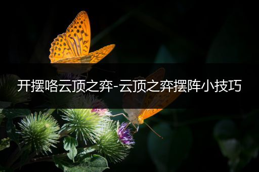 开摆咯云顶之弈-云顶之弈摆阵小技巧