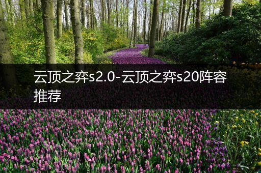 云顶之弈s2.0-云顶之弈s20阵容推荐