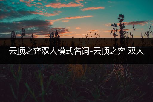 云顶之弈双人模式名词-云顶之弈 双人