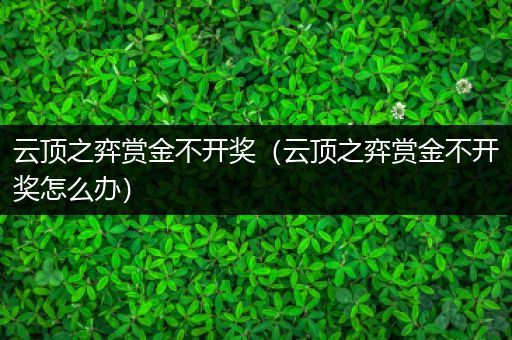 云顶之弈赏金不开奖（云顶之弈赏金不开奖怎么办）