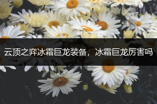 云顶之弈冰霜巨龙装备，冰霜巨龙厉害吗