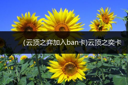 （云顶之弈加入ban卡)云顶之奕卡
