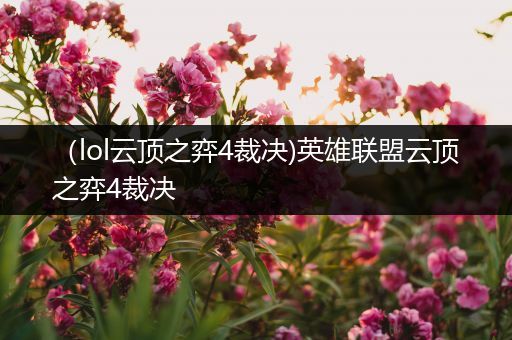 （lol云顶之弈4裁决)英雄联盟云顶之弈4裁决