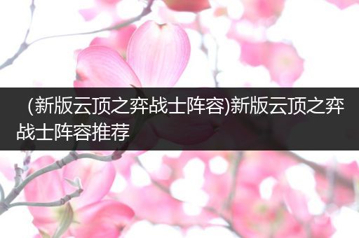（新版云顶之弈战士阵容)新版云顶之弈战士阵容推荐