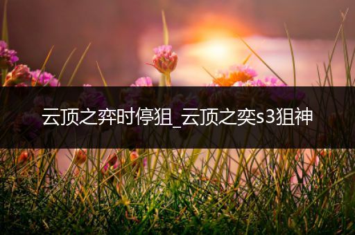 云顶之弈时停狙_云顶之奕s3狙神