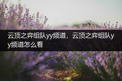 云顶之弈组队yy频道，云顶之弈组队yy频道怎么看