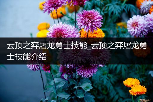 云顶之弈屠龙勇士技能_云顶之弈屠龙勇士技能介绍