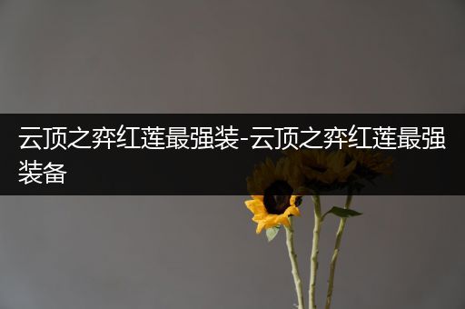 云顶之弈红莲最强装-云顶之弈红莲最强装备