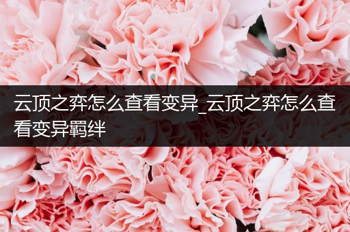 云顶之弈怎么查看变异_云顶之弈怎么查看变异羁绊