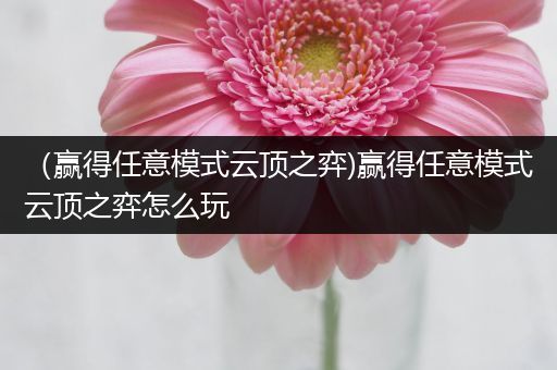 （赢得任意模式云顶之弈)赢得任意模式云顶之弈怎么玩