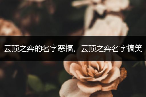 云顶之弈的名字恶搞，云顶之弈名字搞笑