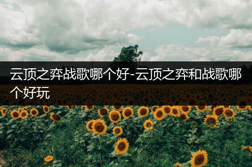 云顶之弈战歌哪个好-云顶之弈和战歌哪个好玩