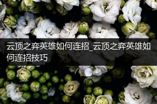 云顶之弈英雄如何连招_云顶之弈英雄如何连招技巧
