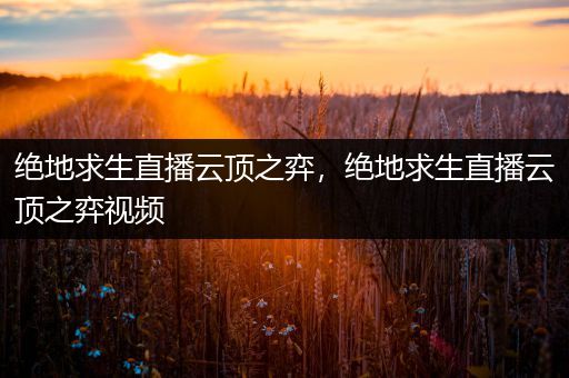 绝地求生直播云顶之弈，绝地求生直播云顶之弈视频
