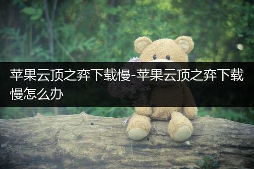 苹果云顶之弈下载慢-苹果云顶之弈下载慢怎么办
