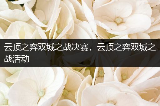 云顶之弈双城之战决赛，云顶之弈双城之战活动