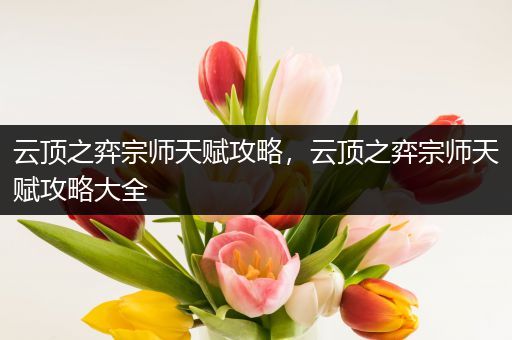 云顶之弈宗师天赋攻略，云顶之弈宗师天赋攻略大全