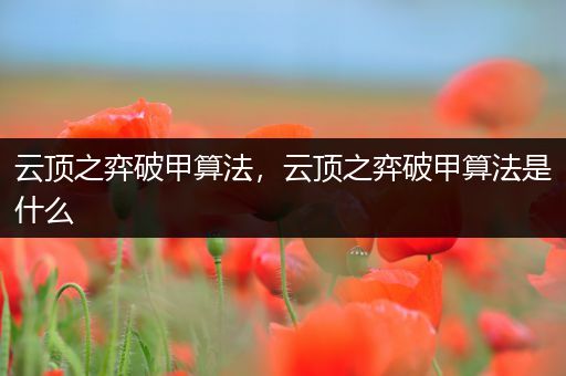 云顶之弈破甲算法，云顶之弈破甲算法是什么