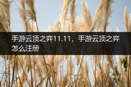 手游云顶之弈11.11，手游云顶之弈怎么注册