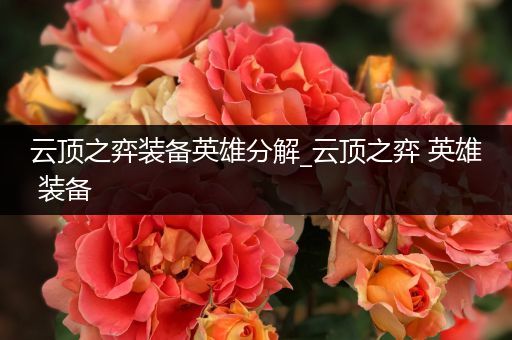 云顶之弈装备英雄分解_云顶之弈 英雄 装备