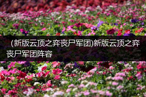 （新版云顶之弈丧尸军团)新版云顶之弈丧尸军团阵容