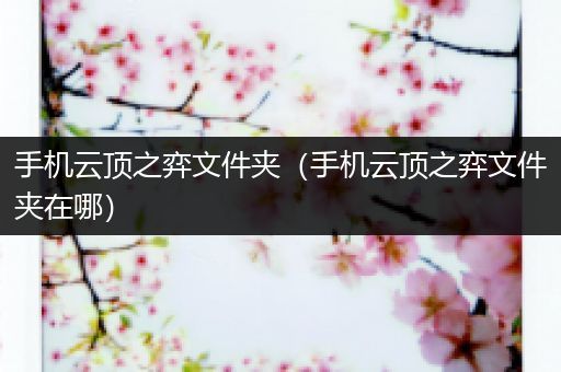 手机云顶之弈文件夹（手机云顶之弈文件夹在哪）