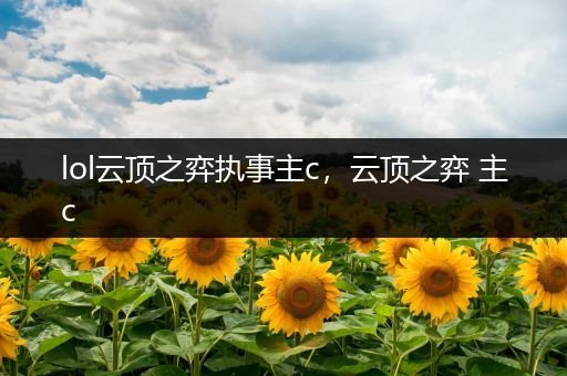 lol云顶之弈执事主c，云顶之弈 主c