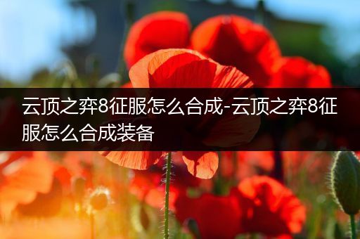 云顶之弈8征服怎么合成-云顶之弈8征服怎么合成装备