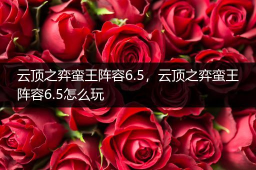 云顶之弈蛮王阵容6.5，云顶之弈蛮王阵容6.5怎么玩